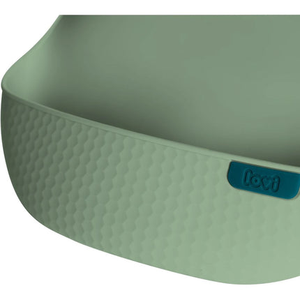 Silikonový bryndák s kapsou Pistachio