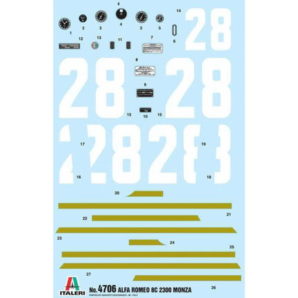Model Kit auto 4706 Alfa Romeo 8C 2300 Monza 1:12