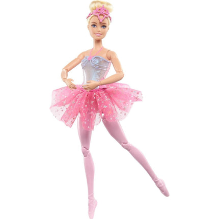 Barbie Dreamtopia Svítící magická baletka s růžovou sukní HLC25