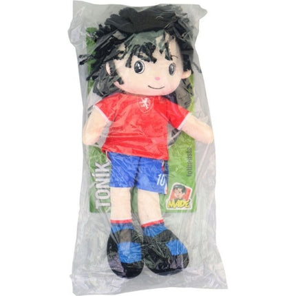 Textilní panenka Toník fotbalista 40 cm s českým hlasem