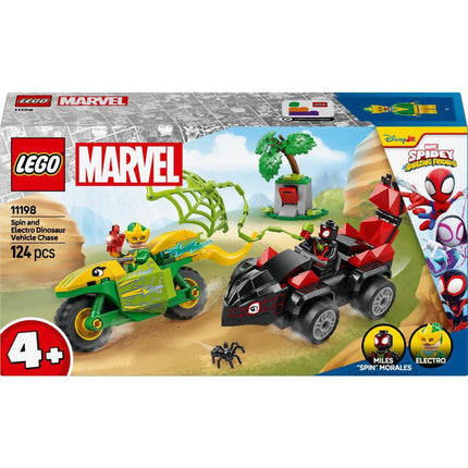 LEGO® Marvel Spidey a jeho úžasní přátelé 11198 Spin, Electro a naháněčka s dinosauřím vozidlem