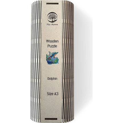 Dřevěné puzzle Delfín A3