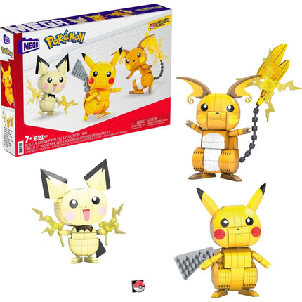 MEGA Postav a vystav si Pokémona Pikachu a jeho vývojové Trio