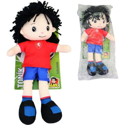 Textilní panenka Toník fotbalista 40 cm s českým hlasem