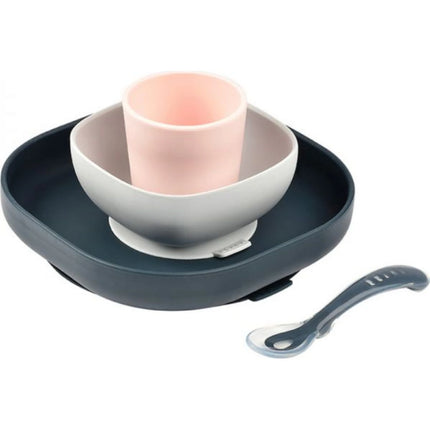 Béaba Jídelní sada silikonová 4-dílná Night Blue