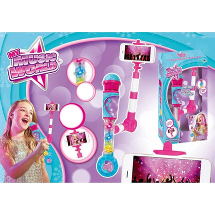 Mikrofon na baterie se selfie tyčkou s možností připojení externího audiozařízení