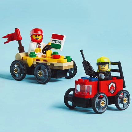 LEGO® City 60458 Závodní balíček: Rozvoz pizzy vs. hasičské auto