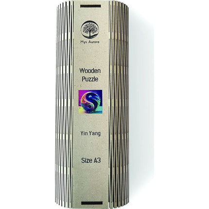 Dřevěné puzzle Jin a Jang A3