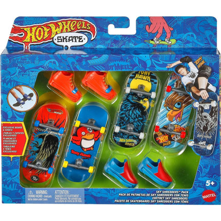 Hot Wheels JBX57 Skate™ set 4 ks fingerboardů a skate bot Tony Hawk