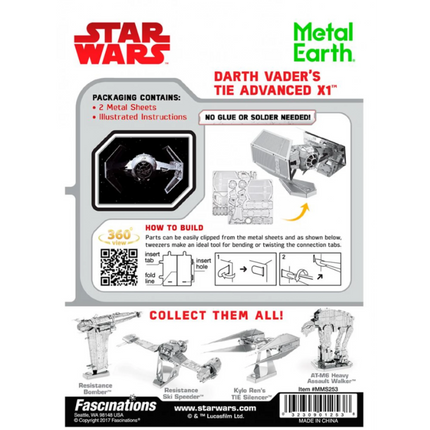 Metal Earth 3D puzzle Darth Vaders Starfighter - Hvězdné války