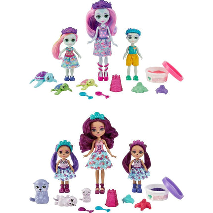 Mořské království rodinka s doplňky asst želvy - Enchantimals