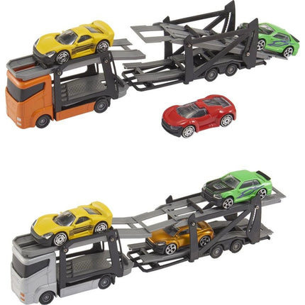 Teamsterz Přepravní náklaďák s autíčky (stříbrná kabina)