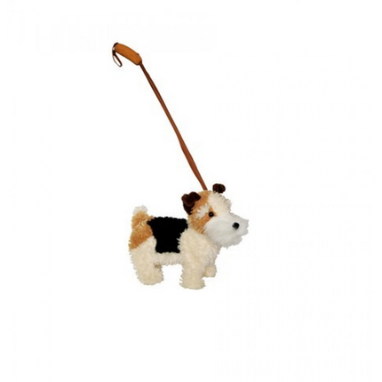 Pes Foxteriér s vodítkem a zvukem