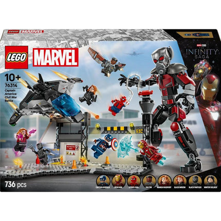 LEGO® Marvel 76314 Akční bitva - Captain America: Občanská válka