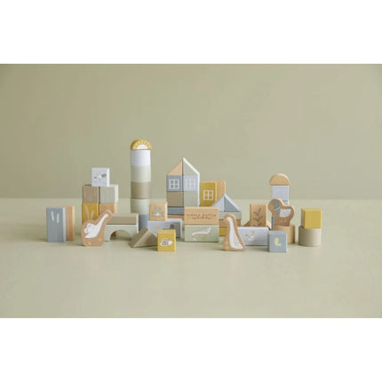 Kostky dřevěné v tubě Blue