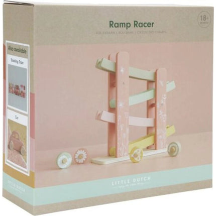 Závodní dráha dřevěná Pink Flowers