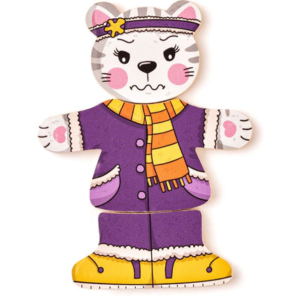 Puzzle šatní skříň Kočička 18 dílů