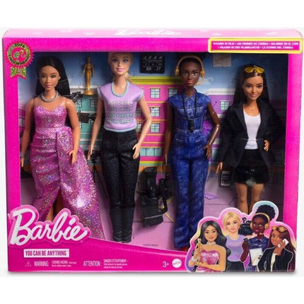 Barbie Sada 4 ks panenek filmové povolání HRG54