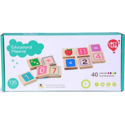 Učíme se počítat dřevěný edukativní set 135 prvků