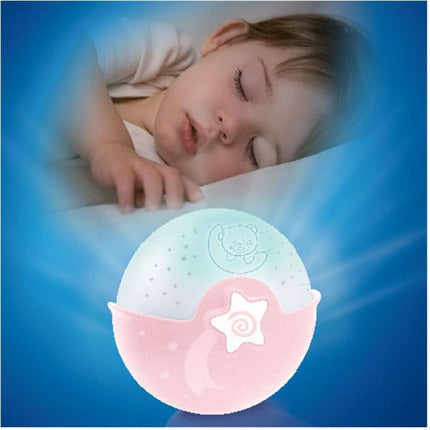 Noční lampička s projekcí růžová