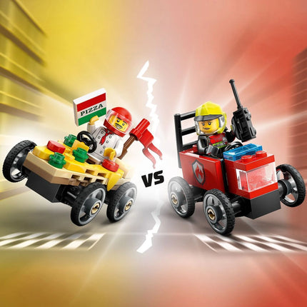 LEGO® City 60458 Závodní balíček: Rozvoz pizzy vs. hasičské auto