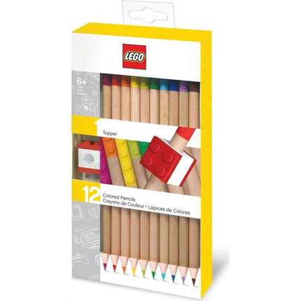 LEGO® Stationery Pastelky, mix barev - 12 ks s LEGO® klipem