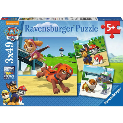 Ravensburger Puzzle: Tlapková patrola Psí tým 3 x 49 dílků