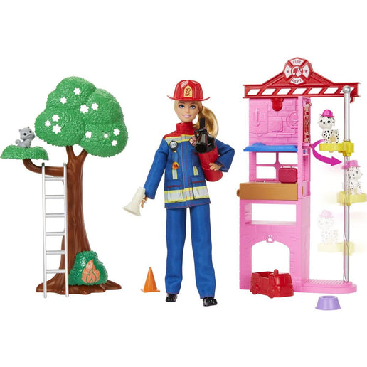 Barbie Hasičská stanice s panenkou Hasička HRG55