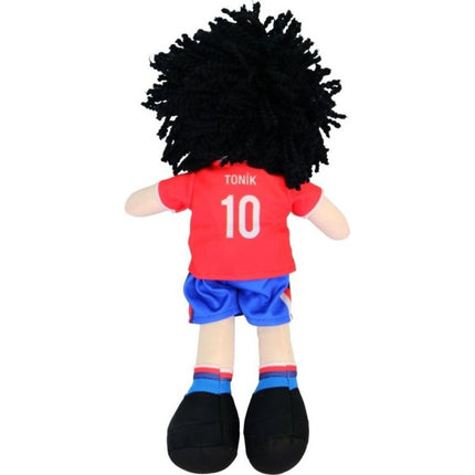 Textilní panenka Toník fotbalista 40 cm s českým hlasem