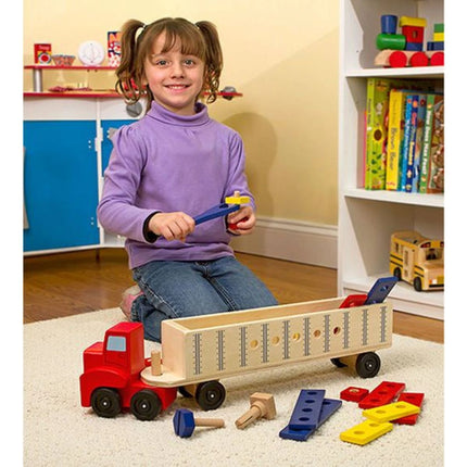 Melissa & Doug Dřevěná konstrukční stavebnice auto