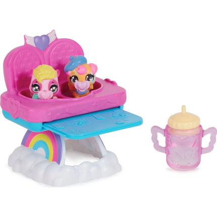Hatchimals Hrací set s krmící židlí pro zvířátka