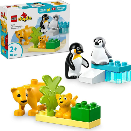 LEGO® DUPLO® 10442 Rodinky divokých zvířat: Tučňáci a lvi