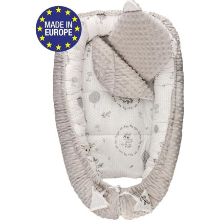 Bomimi Harmo Hnízdečko s polštářkem minky Koloušek šedá