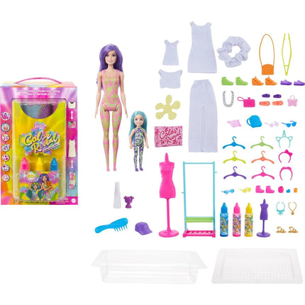 Barbie Color Reveal Neonová batika dárkový set HCD29