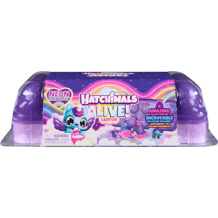 Hatchimals Karton zvířátek neónová duha