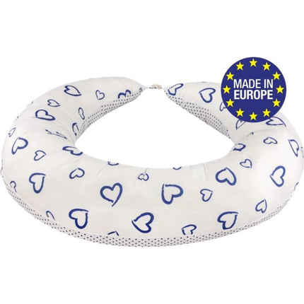 Abra multifunkční polštář XXL Srdíčka puntíky modrá bílá