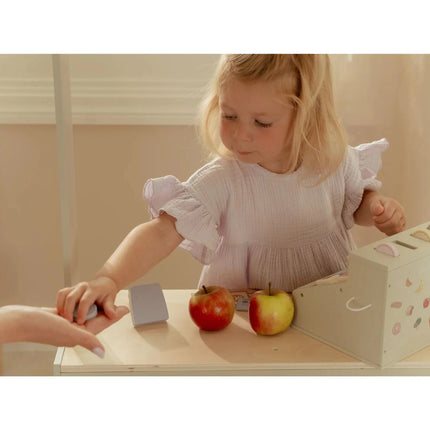 Pokladna se skenerem a čtečkou karet dřevěná