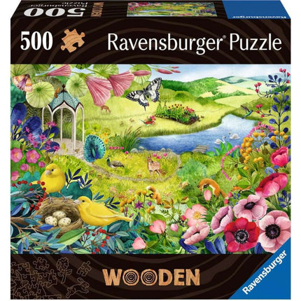 Ravensburger Puzzle: Dřevěné puzzle Divoká zahrada 500 dílků