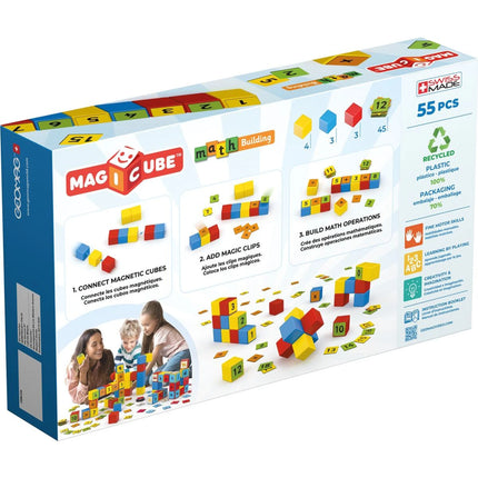 Geomag Magicube Math Building Recycled Clips 55 dílků