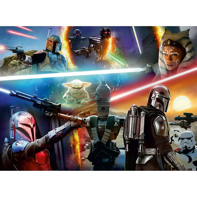 Ravensburger Puzzle: Star Wars Mandalorian Křížová palba 300 XXL dílků