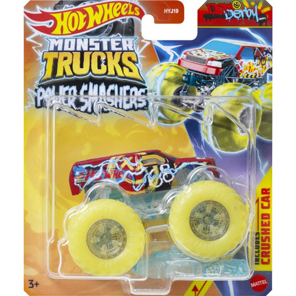 Hot Wheels Monster Trucks Power Smashers Truck svítivě žlutá kola