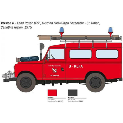 Model Kit auto 3660 Land Rover Fire Truck 1:24