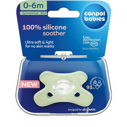 Dudlík silikonový symetrický 0-6m 1 ks zelený