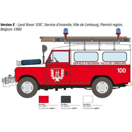 Model Kit auto 3660 Land Rover Fire Truck 1:24