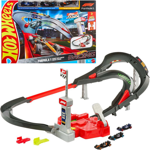 Hot Wheels Racing Formule 1 Startovací dráha, F1 sada se 3 angličáky