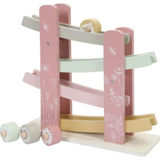 Závodní dráha dřevěná Pink Flowers