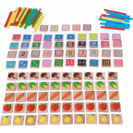 Učíme se počítat dřevěný edukativní set 135 prvků