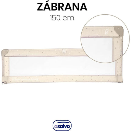 Asalvo Zábrana k posteli 150 stars beige