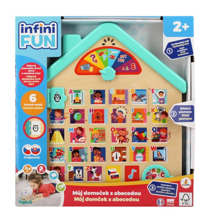 Domeček dřevěný s abecedou