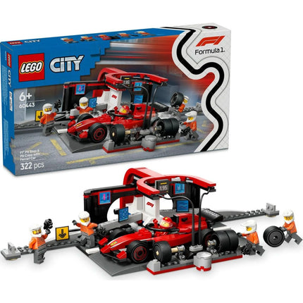 LEGO® City 60443 Zastávka v boxech F1® a personál s vozem Ferrari